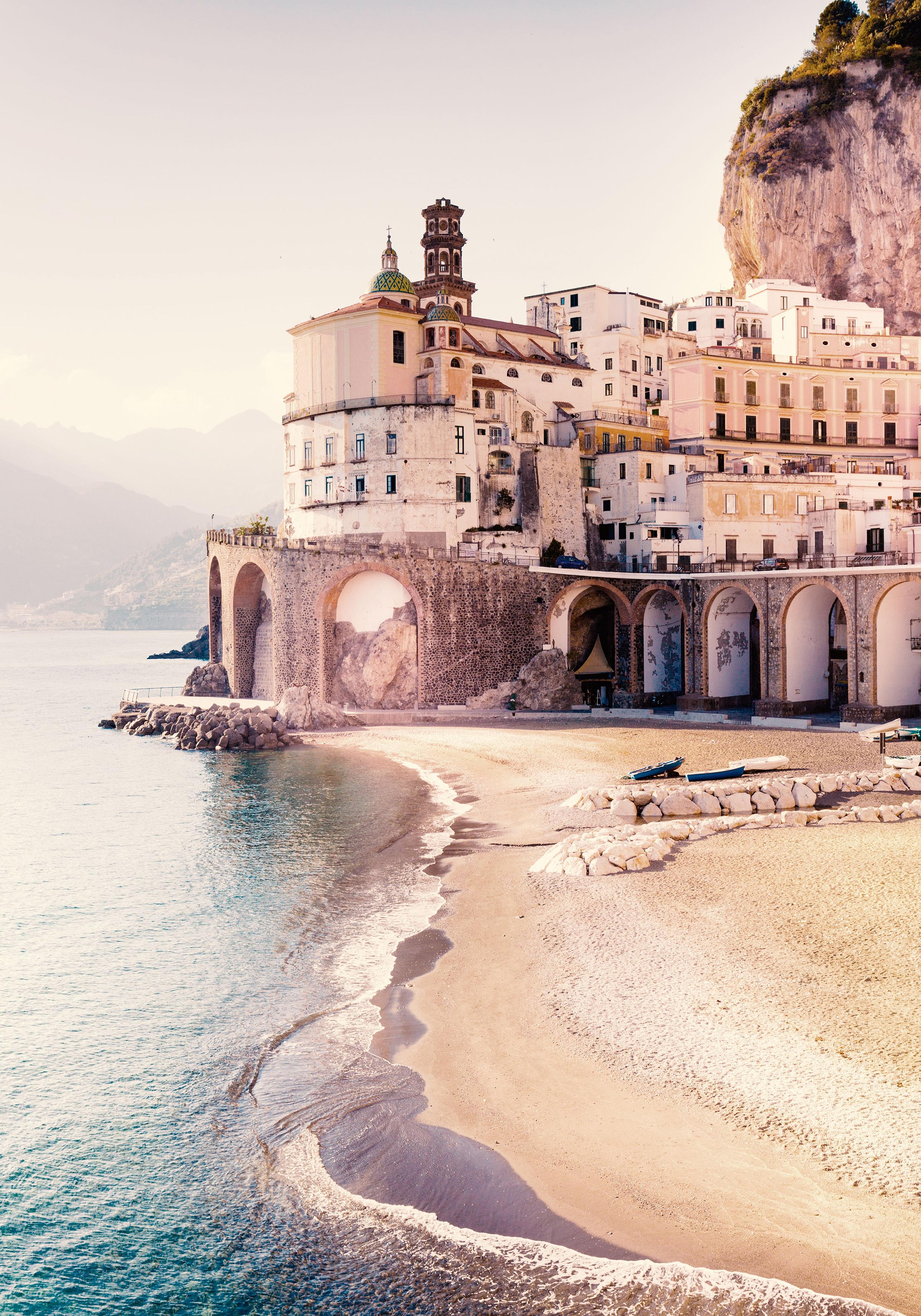 Plakat Poranek na plaży (Amalfi)